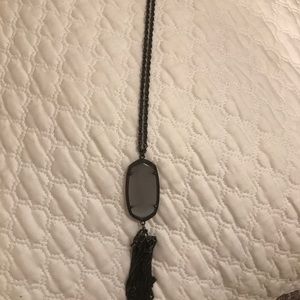 Kendra Scott Rayne Necklace- gunmetal/slate